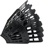 Лоток-веер для бумаг вертикально-горизонтальный  7 секций черный deVENTE арт.3041502