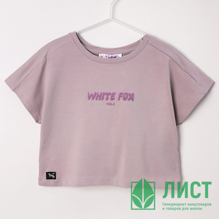 Футболка для девочки арт. Vln 10395  размер 34/134-44/164  цвет пыльно-сиреневый