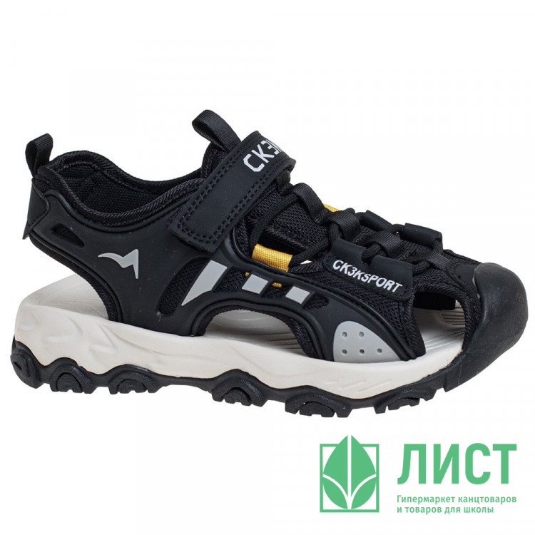 Сандалии для мальчика (Сказка) черный верх- искусственная кожа подкладка-натуральная кожа размерный ряд 32-37 арт.R100681715BK