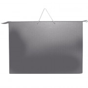 Папка А2 пластик на молнии ручка-шнур Оникс Серая  арт.ПР-2