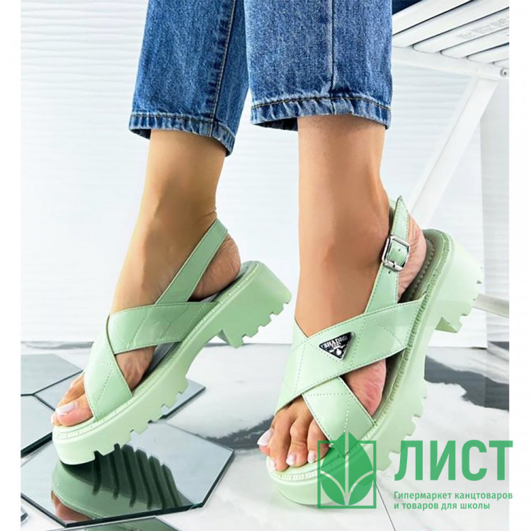 Босоножки для девочки (Nalisha) мятный верх-искусственная кожа подкладка-искусственная кожа размерный ряд 36-41 арт.apb-K77-7