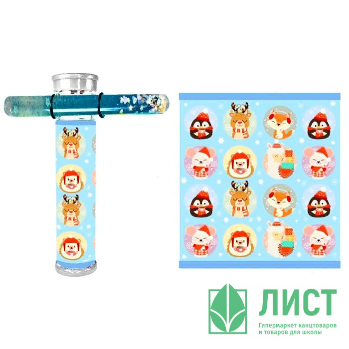 Калейдоскоп "Дед мороз и Снеговик" 16*14*3,5 с подсветкой арт.86314