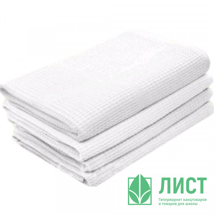 Отрез вафельный 40*80см 120г/м2 белое обшитое