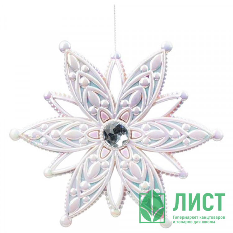 Украшение декоративное "Снежинка" 13,2x1,6x11,5см арт.91203