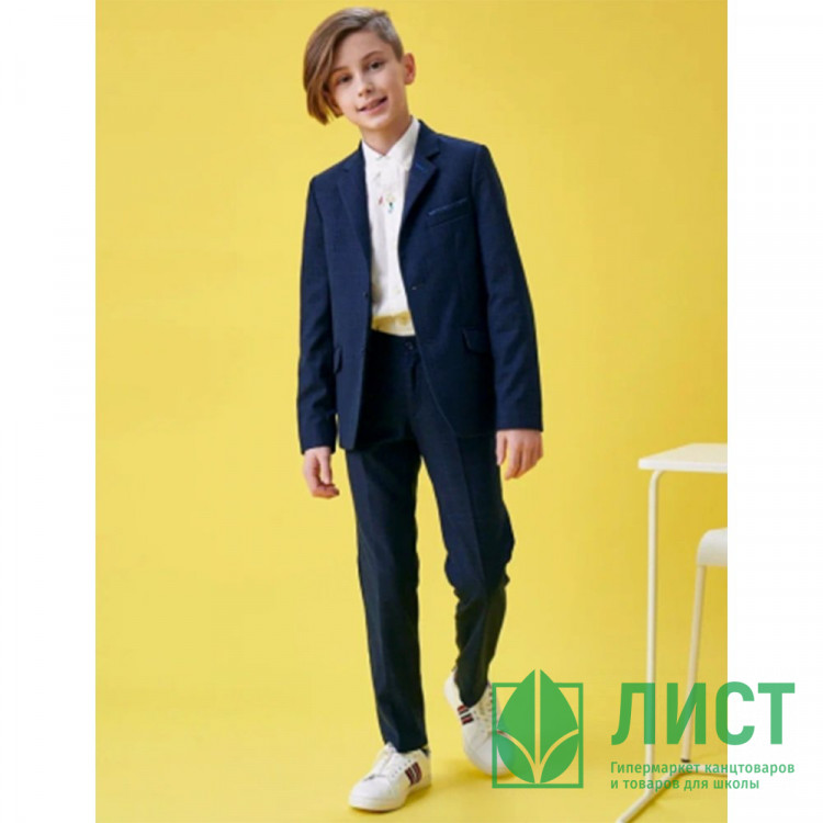 Костюм (Bremer) Гарри (пиджак приталенный/брюки зауженные) размер 30/128-44/182 цвет синий