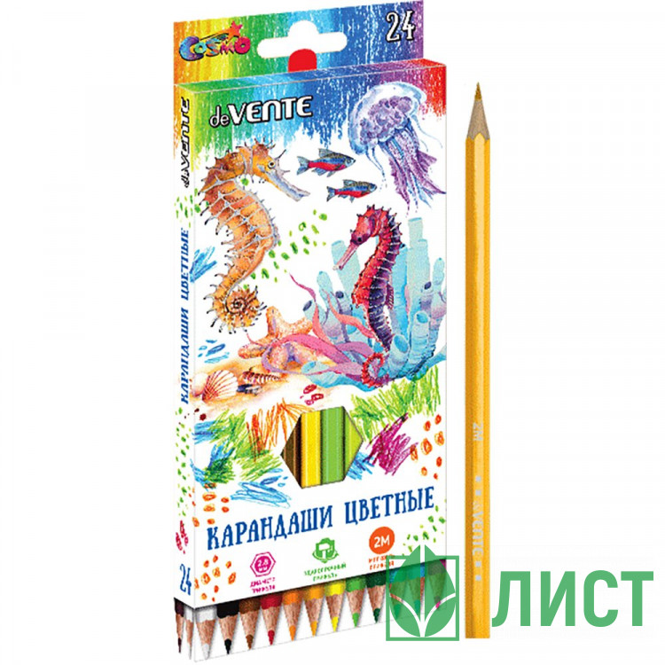 Карандаши цветные deVENTE Космо (Cosmo) 24 цвета 2М 2,8мм арт.5024303