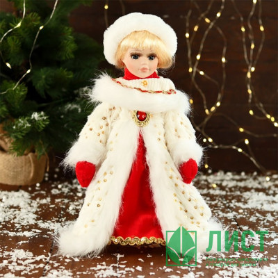 Игрушка декор. &quot;Снегурочка&quot; 32см в белой шубке арт.9692606 Игрушка декор. "Снегурочка" 32см в белой шубке арт.9692606
